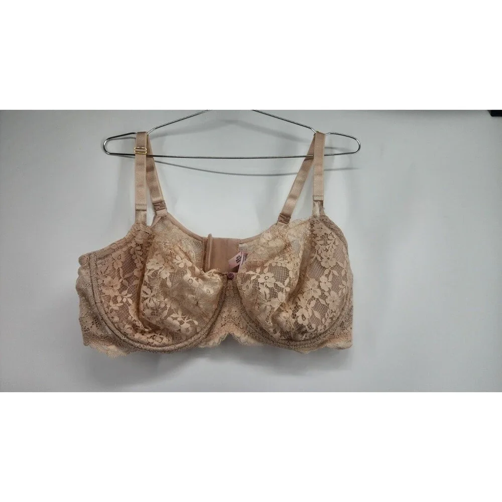 Victoria's Secret‎ Women's 44C Praline Wicked Unlined Lace Balconette Bra NWOT